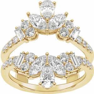 14K Yellow 2 CTW Lab-Grown Diamond Ring Guard Ethereal Legacy Boutiques