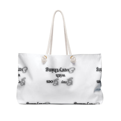 "Gray goes with everything" Weekender Bag Grayceful LLC