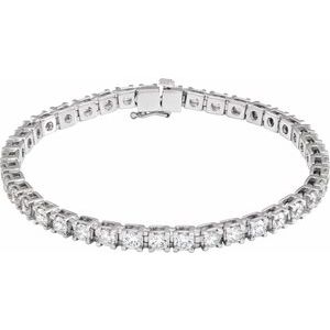 14K White 6 CTW Lab-Grown Diamond Line 7 1/4" Bracelet Ethereal Legacy Boutiques