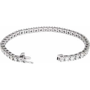 14K White 6 CTW Lab-Grown Diamond Line 7 1/4" Bracelet Ethereal Legacy Boutiques