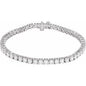 14K White 6 CTW Lab-Grown Diamond Line 7" Bracelet Ethereal Legacy Boutiques