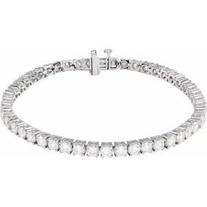 14K White 7 CTW Lab-Grown Diamond Line 7" Bracelet Ethereal Legacy Boutiques