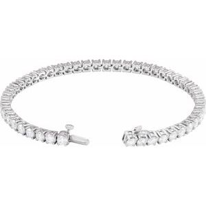 14K White 7 CTW Lab-Grown Diamond Line 7" Bracelet Ethereal Legacy Boutiques