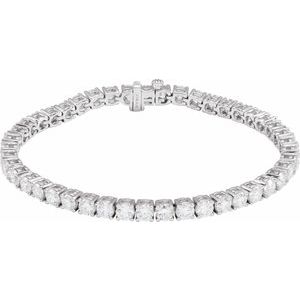 14K White 9 CTW Lab-Grown Diamond Line 7" Bracelet Ethereal Legacy Boutiques