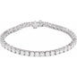 14K White 9 CTW Lab-Grown Diamond Line 7" Bracelet Ethereal Legacy Boutiques
