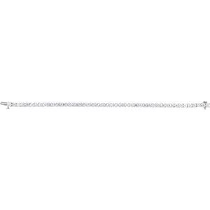 14K White 9 CTW Lab-Grown Diamond Line 7" Bracelet Ethereal Legacy Boutiques