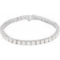 14K White 10 CTW Lab-Grown Diamond Line 7" Bracelet Ethereal Legacy Boutiques
