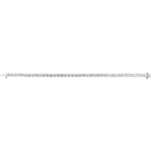 14K White 10 CTW Lab-Grown Diamond Line 7" Bracelet Ethereal Legacy Boutiques