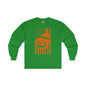 Pumpkin American Flag Long Sleeve Tee