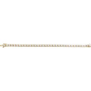 14K Yellow 10 CTW Lab-Grown Diamond Line 7 1/4" Bracelet Ethereal Legacy Boutiques