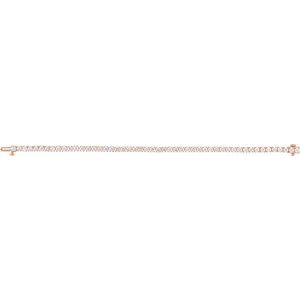 14K Rose 6 CTW Lab-Grown Diamond Line 7" Bracelet Ethereal Legacy Boutiques