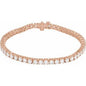 14K Rose 6 CTW Lab-Grown Diamond Line 7" Bracelet Ethereal Legacy Boutiques