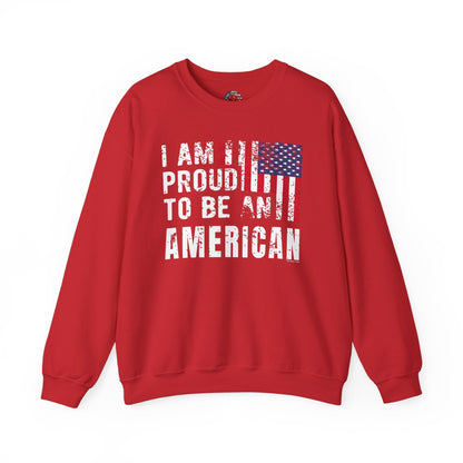 I Am Proud To Be An American Crewneck Sweatshirt The Devil's Pickle
