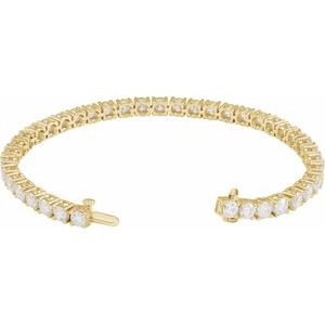 14K Yellow 10 CTW Lab-Grown Diamond Line 7" Bracelet Ethereal Legacy Boutiques