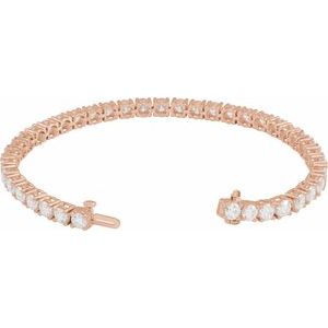 14K Rose 10 CTW Lab-Grown Diamond Line 7" Bracelet Ethereal Legacy Boutiques