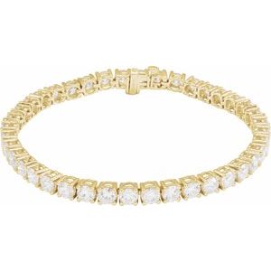 14K Yellow 10 CTW Lab-Grown Diamond Line 7" Bracelet Ethereal Legacy Boutiques