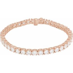 14K Rose 10 CTW Lab-Grown Diamond Line 7" Bracelet Ethereal Legacy Boutiques