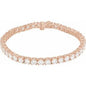 14K Rose 10 CTW Lab-Grown Diamond Line 7" Bracelet Ethereal Legacy Boutiques
