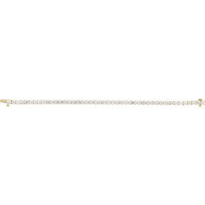 14K Yellow 9 CTW Lab-Grown Diamond Line 7" Bracelet Ethereal Legacy Boutiques