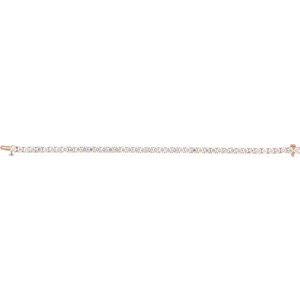 14K Rose 9 CTW Lab-Grown Diamond Line 7" Bracelet Ethereal Legacy Boutiques