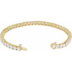 14K Yellow 9 CTW Lab-Grown Diamond Line 7" Bracelet Ethereal Legacy Boutiques