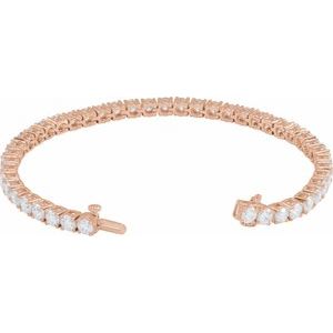 14K Rose 9 CTW Lab-Grown Diamond Line 7" Bracelet Ethereal Legacy Boutiques