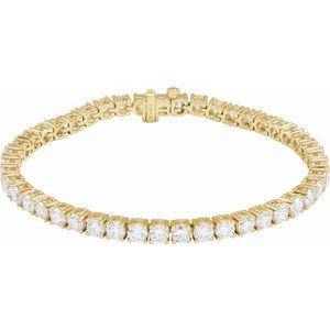 14K Yellow 9 CTW Lab-Grown Diamond Line 7" Bracelet Ethereal Legacy Boutiques