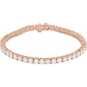 14K Rose 9 CTW Lab-Grown Diamond Line 7" Bracelet Ethereal Legacy Boutiques