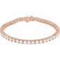 14K Rose 9 CTW Lab-Grown Diamond Line 7" Bracelet Ethereal Legacy Boutiques