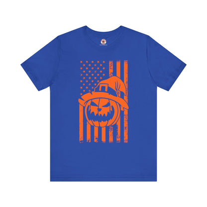 Pumpkin American Flag T-Shirt The Devil's Pickle