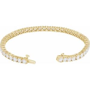 14K Yellow 8 CTW Lab-Grown Diamond Line 7" Bracelet Ethereal Legacy Boutiques