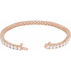 14K Rose 8 CTW Lab-Grown Diamond Line 7" Bracelet Ethereal Legacy Boutiques