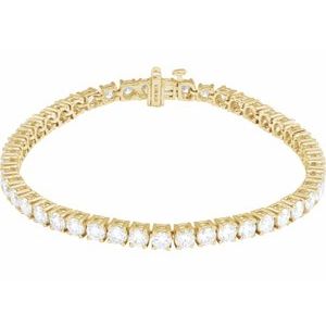 14K Yellow 8 CTW Lab-Grown Diamond Line 7" Bracelet Ethereal Legacy Boutiques