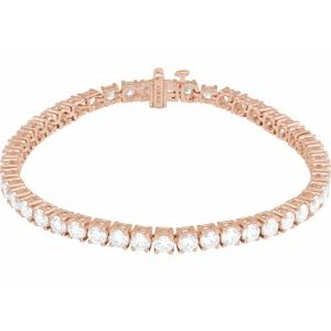 14K Rose 8 CTW Lab-Grown Diamond Line 7" Bracelet Ethereal Legacy Boutiques