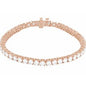 14K Rose 8 CTW Lab-Grown Diamond Line 7" Bracelet Ethereal Legacy Boutiques