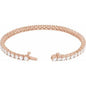 14K Rose 7 CTW Lab-Grown Diamond Line 7" Bracelet Ethereal Legacy Boutiques