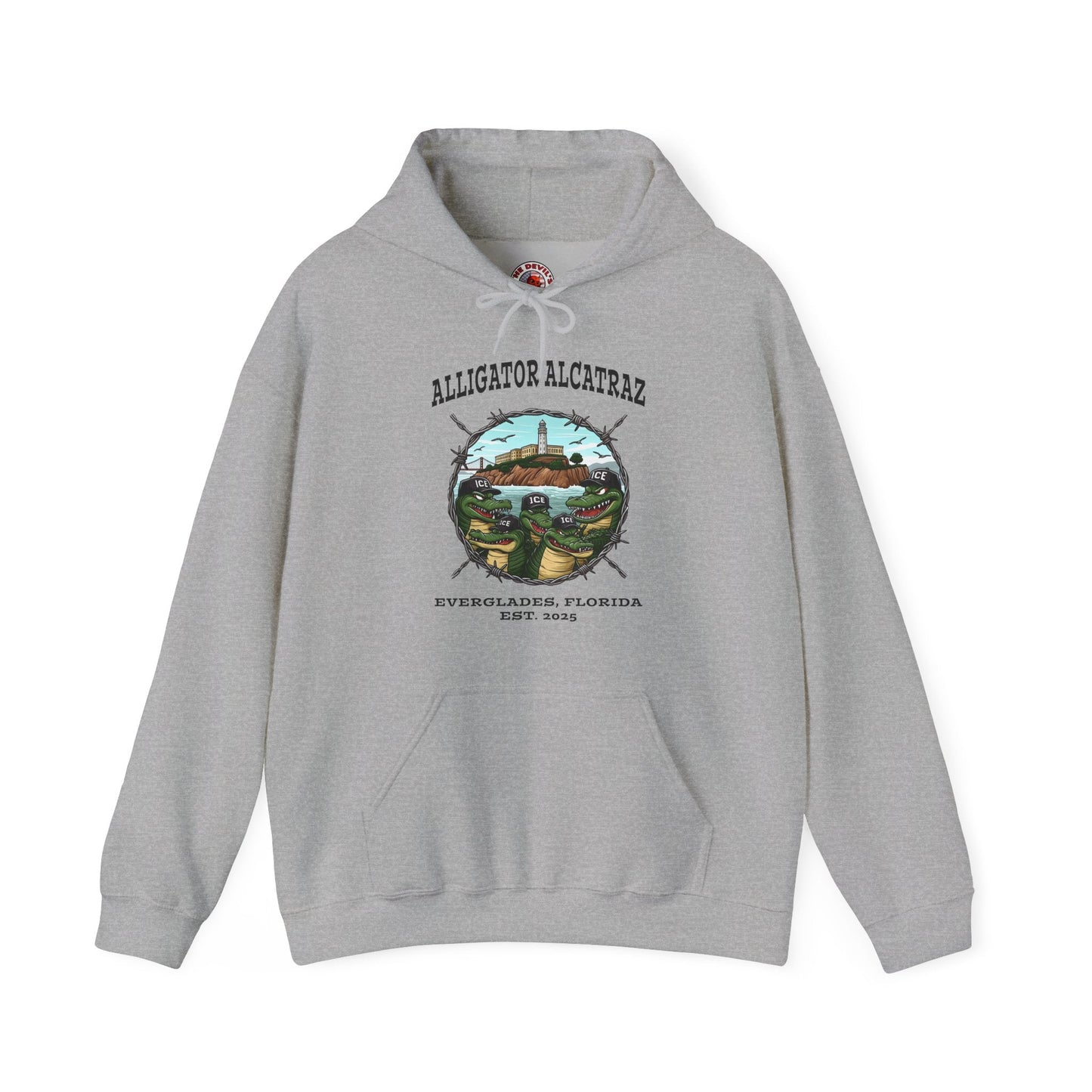 Alligator Alcatraz Hooded Sweatshirt The Devil's Pickle