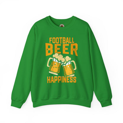 Football Beer and Happiness Crewneck Sweatshirt The Devil's Pickle