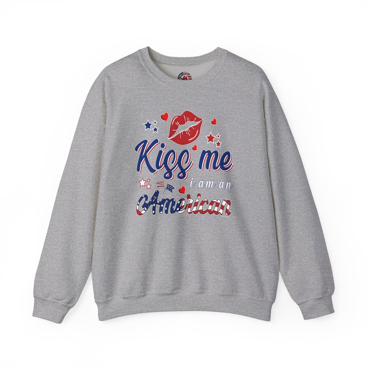 Kiss Me I Am An American Crewneck Sweatshirt The Devil's Pickle