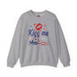 Kiss Me I Am An American Crewneck Sweatshirt The Devil's Pickle