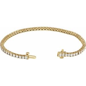 14K Yellow 4 CTW Lab-Grown Diamond Line 7" Bracelet Ethereal Legacy Boutiques