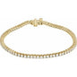 14K Yellow 3 CTW Lab-Grown Diamond Line 7" Bracelet Ethereal Legacy Boutiques