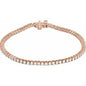 14K Rose 3 CTW Lab-Grown Diamond Line 7" Bracelet Ethereal Legacy Boutiques
