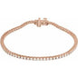 14K Rose 2 CTW Lab-Grown Diamond Line 7" Bracelet Ethereal Legacy Boutiques