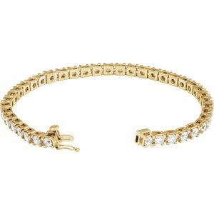 14K Yellow 6 CTW Lab-Grown Diamond Line 7 1/4" Bracelet Ethereal Legacy Boutiques