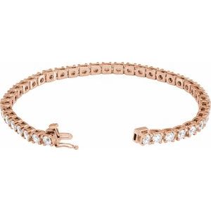 14K Rose 6 CTW Lab-Grown Diamond Line 7 1/4" Bracelet Ethereal Legacy Boutiques