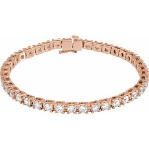 14K Rose 6 CTW Lab-Grown Diamond Line 7 1/4" Bracelet Ethereal Legacy Boutiques