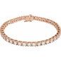 14K Rose 6 CTW Lab-Grown Diamond Line 7 1/4" Bracelet Ethereal Legacy Boutiques