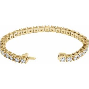 14K Yellow 10 CTW Lab-Grown Diamond Line 7 1/4" Bracelet Ethereal Legacy Boutiques