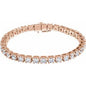 14K Rose 10 CTW Lab-Grown Diamond Line 7 1/4" Bracelet Ethereal Legacy Boutiques